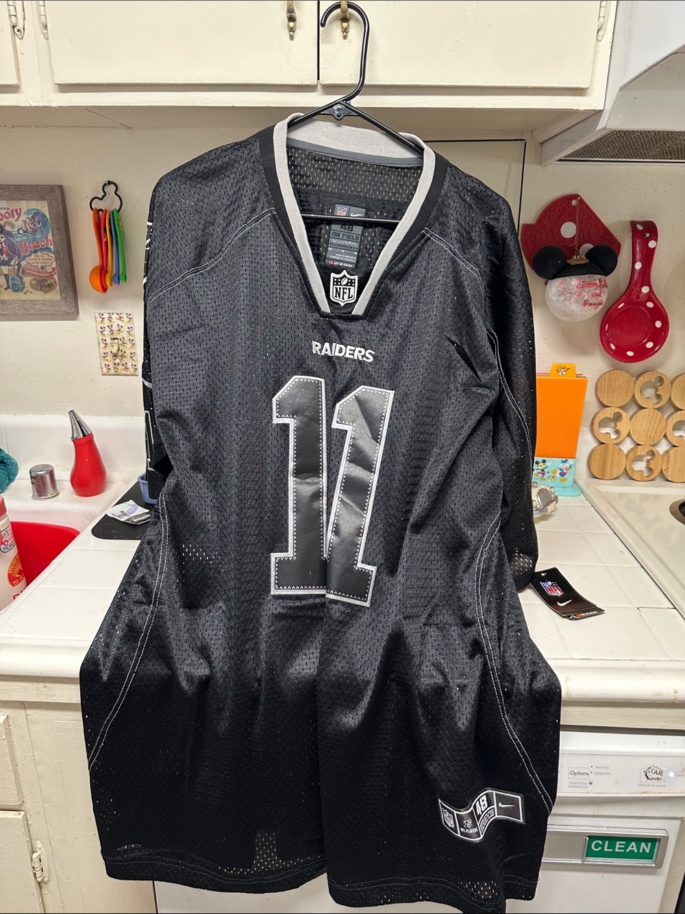 Nike Raiders #11 Black and Silver Men’s Football Jersey